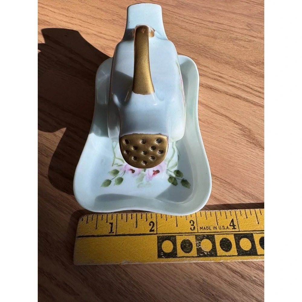 Vintage Heinrich & Co Selb Bavaria Salt‎ & Pepper Shakers W/Tray, Signed J Kach